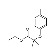 1-甲基乙基 2-(4-碘苯氧基)-2-甲基丙酸酯 结构式