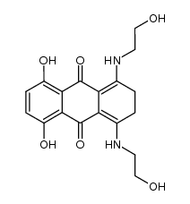 5,8-二羟基-1,4-双[(2-羟乙基)氨基]-2,3-二氢蒽-9,10-二酮 结构式