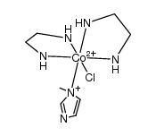氯二(乙二胺)(1-甲基咪唑)合钴(2+) 结构式