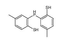 4-甲基-2-[(5-甲基-2-巯基苯基)膦基]苯硫酚 结构式
