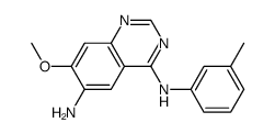 6-氨基-7-甲氧基-4-(3'-甲基苯胺基)喹唑啉 结构式