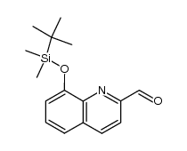 2-Quinolinecarboxaldehyde, 8-[[(1,1-dimethylethyl)dimethylsilyl]oxy]- 结构式