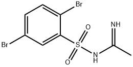 N'-[(2,5-二溴苯)磺酰基]乙脒 结构式