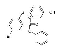 5-溴-2-[(4-羟基苯基)硫代]苯磺酸苯酯 结构式