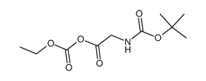 N-叔丁氧羰基甘氨酸碳酸乙酯酐 结构式