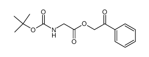N-叔丁氧羰基甘氨酸苯甲酰甲酯 结构式