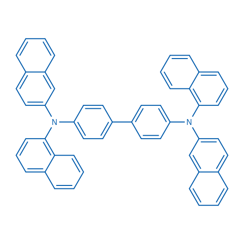 N4,N4'-二(萘-1-基)-N4,N4'-二(萘-2-基)-[1,1'-联苯]-4,4'-二胺 结构式