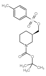 (R)-3-(甲苯磺酰氧基甲基)哌啶-1-羧酸叔丁酯 结构式