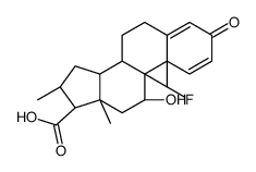 17β-羧基-17-脱氧地塞米松 结构式