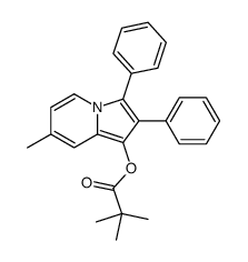 Propanoic acid, 2,2-dimethyl-, 7-methyl-2,3-diphenyl-1-indolizinyl ester 结构式