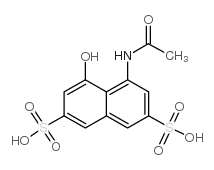 4-(乙酰氨基)-5-羟基-2,7-萘二磺酸 结构式
