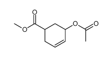 3-乙酰氧基-5-甲氧羰基-1-环己烯 结构式