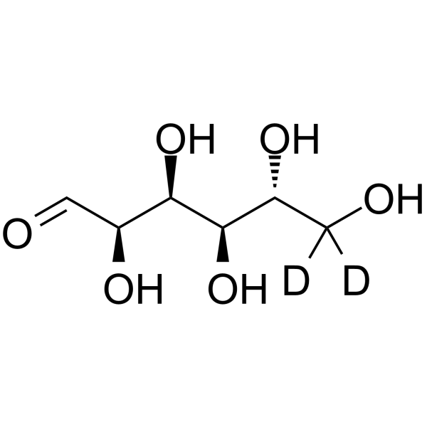 D-葡萄糖-6,6-d2 结构式