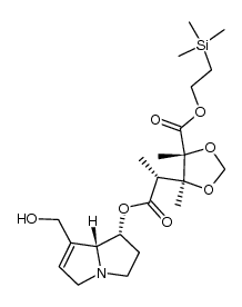 1,3-二氧戊环-4-乙酸, α,4,5-三甲基-5-[[2-(三甲基硅基)乙氧基]羰基]-, 2,3,5,7a-四氢-7-(羟甲基)-1H-吡咯里嗪-1-基酯, [1α[R*(4R*,5R*)],7aβ]- 结构式