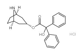 α-羟基-α-苯基苯乙酸 (3-内型)-8-氮杂双环[3.2.1]辛-3-基酯盐酸盐 结构式