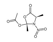 2-(乙酰氧基)-2,4-二甲基-3-硝基-5-恶唑烷酮 (rel-(2R,4R)) 结构式