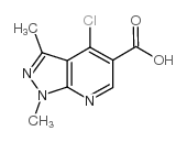 4-氯-1,3-二甲基-1H-吡唑并[3,4-B]吡啶-5-羧酸 结构式