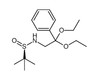N-(2,2-二乙氧基-2-苯基乙基)-2-甲基-2-丙烷亚磺酰胺, [S(R)]- 结构式