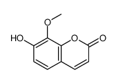 7-羟基-8-甲氧基香豆素 结构式