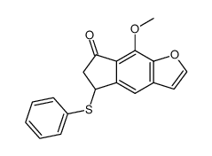 8-甲氧基-5-(苯硫基)-5,6-二氢-7H-茚并[5,6-b]呋喃-7-酮 结构式
