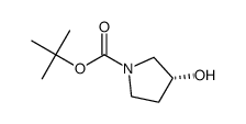 1-叔丁氧基羰基-3-羟基-吡咯烷 结构式