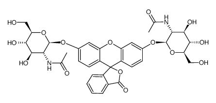 3',6'-双[[2-(乙酰氨基)-2-脱氧-β-D-吡喃葡萄糖基]氧基]-螺[异苯并呋喃-1(3H),9'-[9H]-占吨]-3-酮 结构式