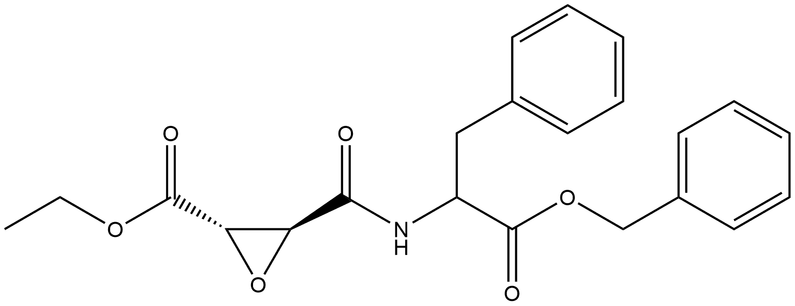 N-((2S,3S)-3-反式-乙氧羰基环氧乙烷-2-羰基)-D-苯丙氨酸苄酯 结构式