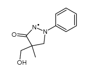 4-甲基-4-(羟甲基)-1-苯基-3-吡唑烷酮自由基 结构式