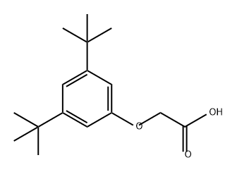 3,5-二叔丁基苯氧基乙酸 结构式