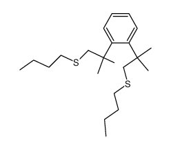 1,2-双[2-(丁硫基)-1,1-二甲基乙基]苯 结构式