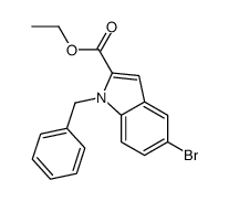 1-苄基-5-溴吲哚-2-羧酸乙酯 结构式