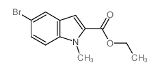 5-溴-1-甲基-1H-吲哚-2-羧酸乙酯 结构式