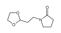 1-[2-(1,3-二氧戊环-2-基)乙基]吡咯烷-2-酮 结构式