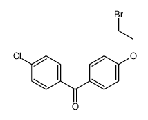 [4-(2-溴乙氧基)苯基]-(4-氯苯基)甲酮 结构式