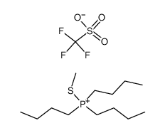 三丁基(甲硫基)三氟甲磺酸鏻 结构式