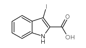 3-碘吲哚-2-羧酸 结构式