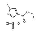 1-甲基-4-乙氧基羰基吡唑-5-磺酰氯 结构式