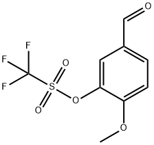 5-甲酰基-2-甲氧基苯基三氟甲磺酸酯 结构式