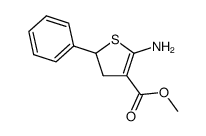 2-氨基-5-苯基-4,5-二氢噻吩-3-羧酸甲酯 结构式