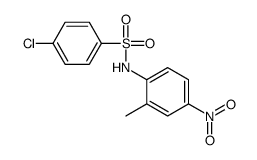 4-氯-N-(2-甲基-4-硝基苯基)苯磺酰胺 结构式
