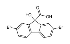 2,7-二溴-9-羟基-9H-芴-9-羧酸 结构式