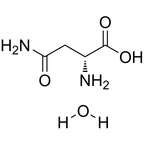 D-天冬酰胺一水物 结构式