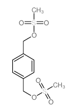 对二甲苯-α,α'-二醇二甲磺酸酯 结构式