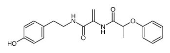 N-[2-(4-羟苯基)乙基]-2-(2-苯氧基丙酰氨基)丙烯酰胺 结构式