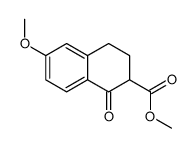 7-甲氧基-1-氧代-1,2,3,4-四氢化萘-2-羧酸甲酯 结构式