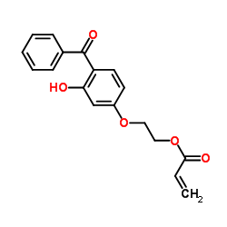 2-丙烯酸 2-(4-苯甲酰-3-羟基苯氧基)乙基酯 结构式