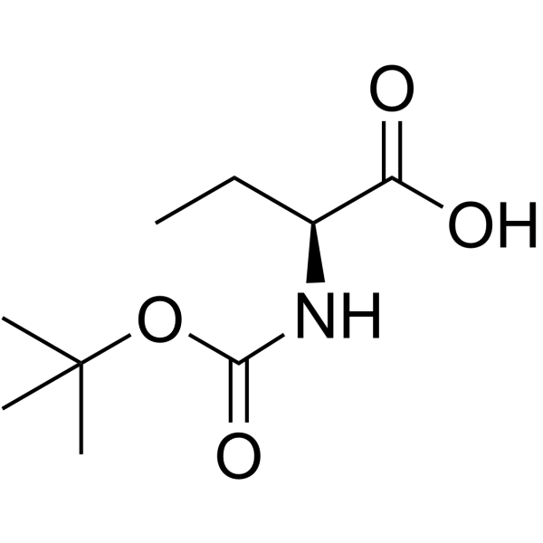 Boc-L-2-氨基丁酸 结构式