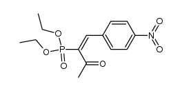(E)-2-二乙氧基磷酰基-4-(4-硝基苯基)丁-3-烯-2-酮 结构式