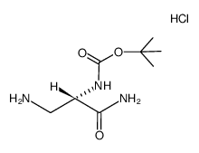 (2S)-3-氨基-2-[(叔丁氧羰基)氨基]丙酰胺盐酸盐 结构式