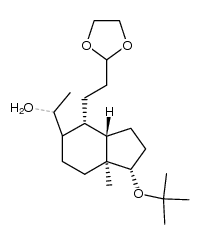 1-((1S,3aS,4R,7aS)-4-(2-(1,3-二氧戊环-2-基)乙基)-1-(叔丁氧基)-7a-甲基八氢-1H-茚-5-基)乙醇 结构式